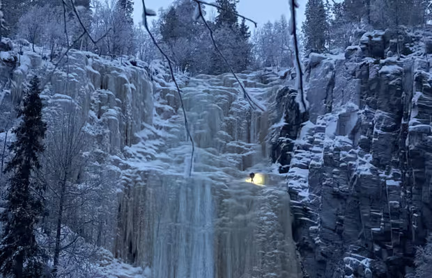 Korouoma Frozen Waterfalls VIP Private Guided Hike